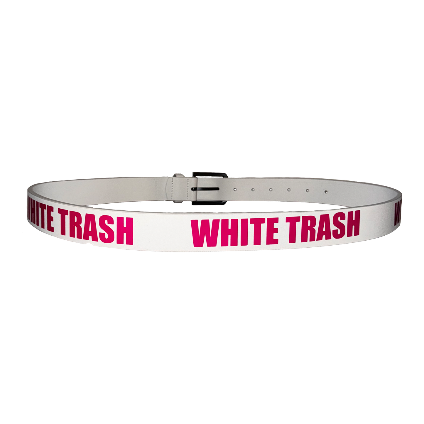 PINK WHITE LEATHER BELT